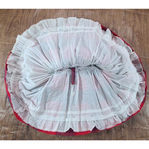 VINTAGE Martha's Miniatures Red Plaid Dress 6 Christmas Rare Full Circle Pageant - Picture 12 of 12